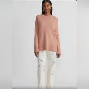 Luxury Lafyette 148 New York Pink Silk Blend Sweater